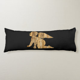 Shiny Baby Angel Wings Black Gold Angelic Lichaamskussen