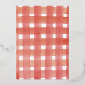 Shiny Berry First Strawberry Girl 1e verjaardag Folie Uitnodiging (Achterkant)