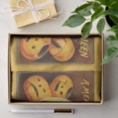 Shiny Black Cat Happy Halloween Tissuepapier (Geschenk)