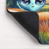 Shiny Blue Alien Mousepad Muismat (Hoek)