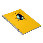 Shiny Blue Beetle Illustratie Notitieboek (Rechterzijde)