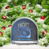 Shiny Blue Blue kkah Menorah Са - с - ч - тл - res Sneeuwbol (Kerstmis)