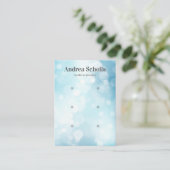 Shiny Blue Bokeh Jewelry 3 Earring Display Visitekaartje (Staand voorkant)