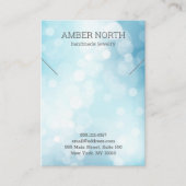 Shiny Blue Bokeh Jewelry Bracelet Ketting Visitekaartje (Voorkant)