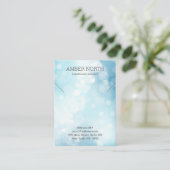 Shiny Blue Bokeh Jewelry Bracelet Ketting Visitekaartje (Staand voorkant)