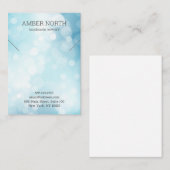 Shiny Blue Bokeh Jewelry Bracelet Ketting Visitekaartje (Voorkant / Achterkant)