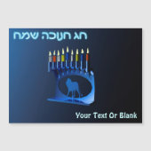 Shiny Blue Chanukkah Menorah (Voorkant)