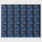 Shiny Blue Chanukkah Menorah Cadeaupapier (Vlak)