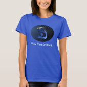 Shiny Blue Chanukkah Menorah T-shirt (Voorkant)