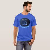Shiny Blue Chanukkah Menorah T-shirt (Voorkant volledig)