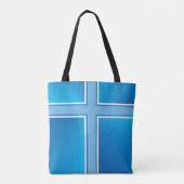 Shiny Blue Cross Canvas tas (Achterkant)