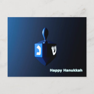 Shiny Blue Dreidel Briefkaart