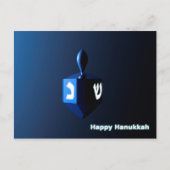 Shiny Blue Dreidel Briefkaart (Voorkant)