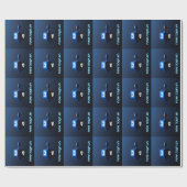 Shiny Blue Dreidel Cadeaupapier (Vlak)