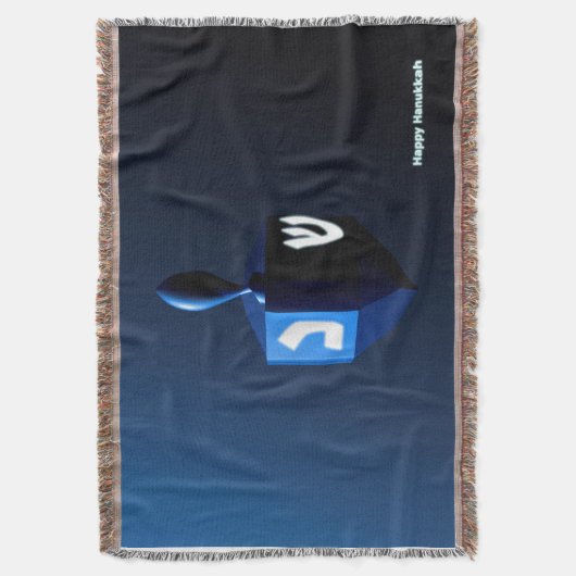 Shiny Blue Dreidel Deken (Voorkant Verticaal)