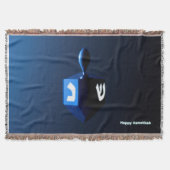 Shiny Blue Dreidel Deken (Voorkant)