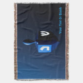Shiny Blue Dreidel Deken (Voorkant Verticaal)