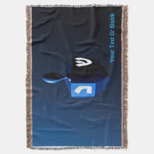 Shiny Blue Dreidel Deken (Voorkant Verticaal)