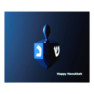 Shiny Blue Dreidel Foto Afdruk