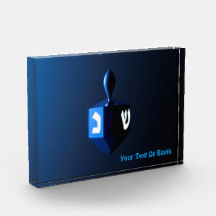 Shiny Blue Dreidel Fotoblokken