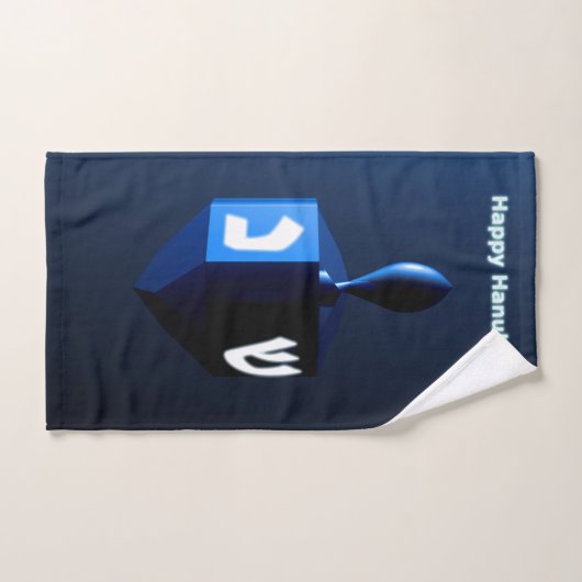 Shiny Blue Dreidel Handdoek (Handdoek)