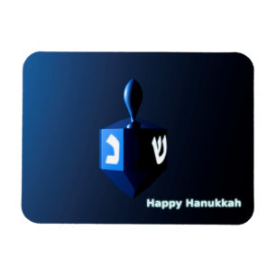 Shiny Blue Dreidel Magneet
