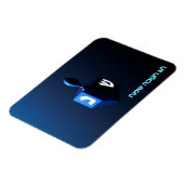 Shiny Blue Dreidel Magneet (Linkerzijde)