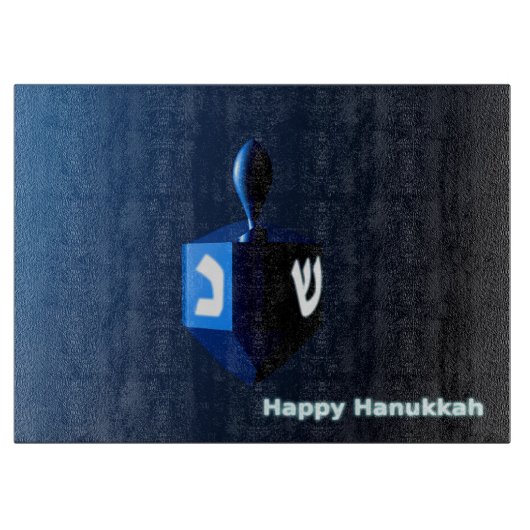 Shiny Blue Dreidel Snijplank (Voorkant)