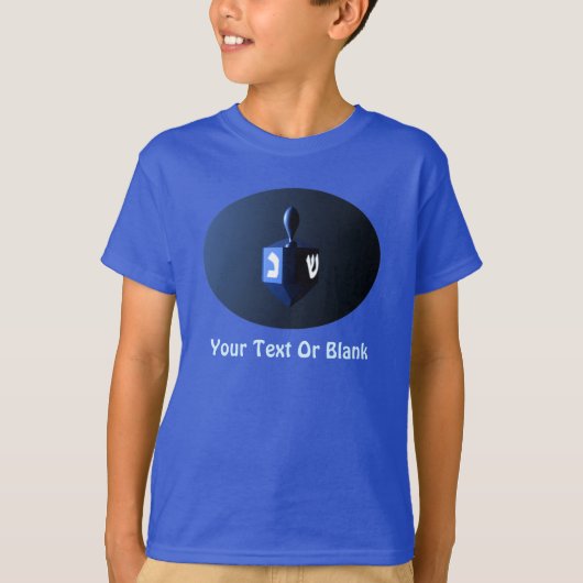 Shiny Blue Dreidel T-shirt (Voorkant)