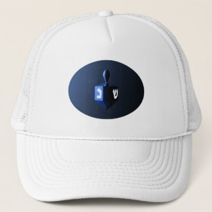 Shiny Blue Dreidel Trucker Pet