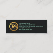 Shiny Blue Metal Signage Taxi Driver Mini Visitekaartje (Achterkant)