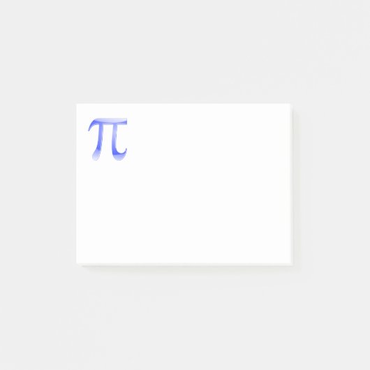 Shiny Blue Pi-symbool Post-it® Notes (Voorkant)