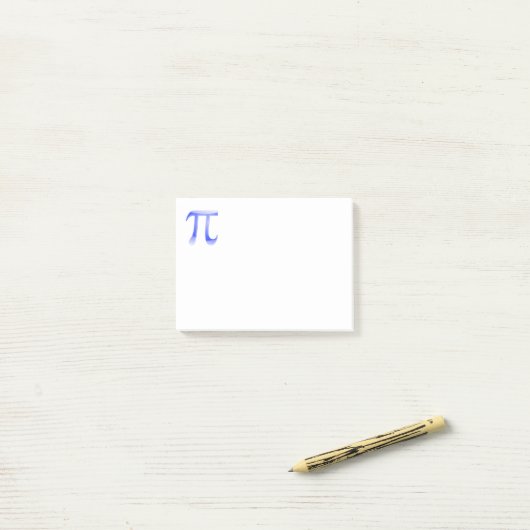 Shiny Blue Pi-symbool Post-it® Notes (Op bureau)