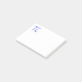 Shiny Blue Pi-symbool Post-it® Notes (Schuin)