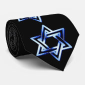 Shiny Blue Star van David Jewish Stropdas (Opgerold)