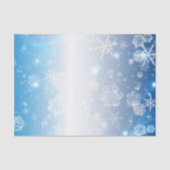Shiny Blue Winter Wonderland Crystal Snowflakes Tissuepapier (Voorkant)
