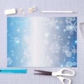 Shiny Blue Winter Wonderland Crystal Snowflakes Tissuepapier (Craft)