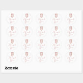 Shiny Blush Roze Religieus Dank u Ronde Sticker (Vel)