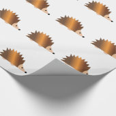 Shiny Brown Hedegel Cadeaupapier (Hoek)