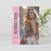 Shiny Bubbles Pageant Autograph Card Template (Staand voorkant)