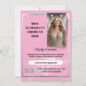 Shiny Bubbles Pageant Autograph Card Template (Achterkant)