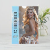 Shiny Bubbles Pageant Autograph Card Template (Staand voorkant)