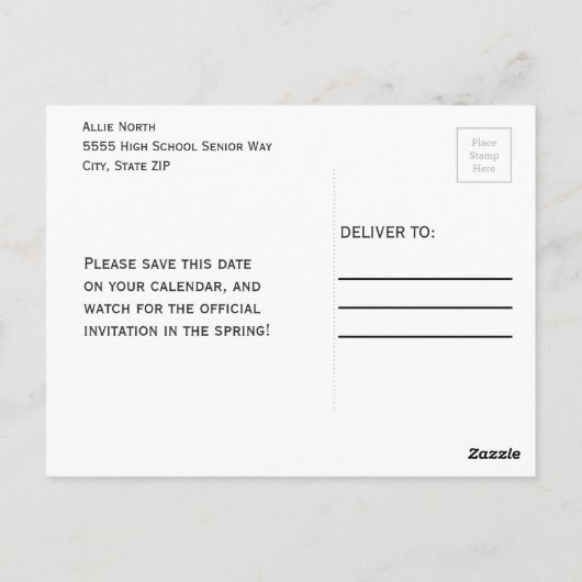 Shiny Burgundy and Gold Photo Afstuderen Briefkaart (Achterkant)