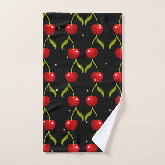Shiny Cherries Pattern Bad Handdoek (Handdoek)