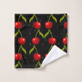 Shiny Cherries Pattern Bad Handdoek (Wasdoekje)