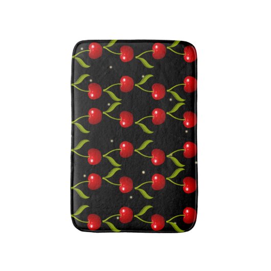 Shiny Cherries Pattern Badmat (Voorkant Verticaal)