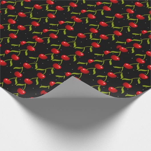 Shiny Cherries Pattern Cadeaupapier (Hoek)