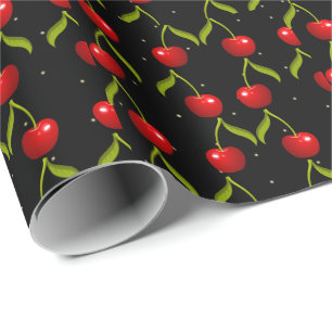 Shiny Cherries Pattern Cadeaupapier