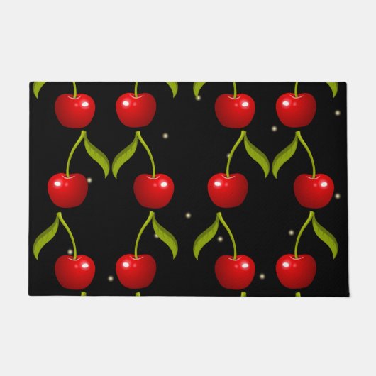 Shiny Cherries Pattern Deurmat (Voorkant)