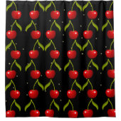 Shiny Cherries Pattern Douchegordijn (Voorkant)